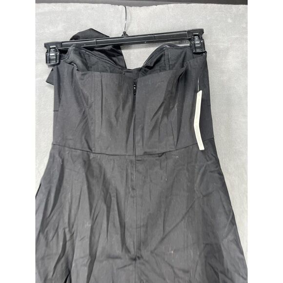 Anthropologie Hutch Bow-Tie Maxi Dress Black Strapless Size 6 - Picture 6 of 9